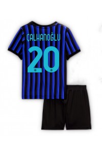 Inter Milan Hakan Calhanoglu #20 Jalkapallovaatteet Lasten Kotipeliasu 2025-26 Lyhythihainen (+ Lyhyet housut)